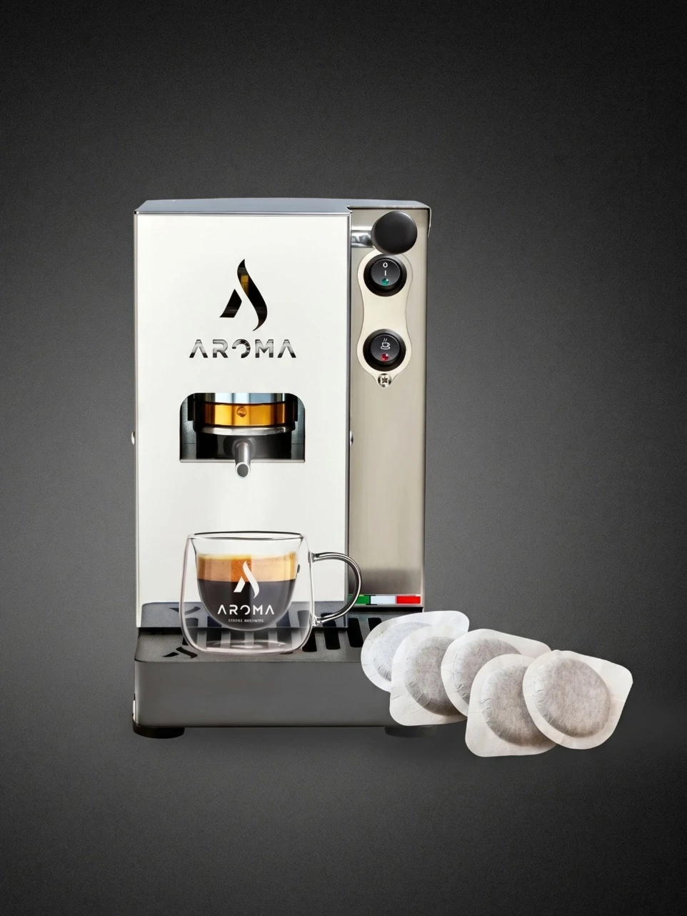 Aroma PLUS aparat sa poredanim cialdama pored njega